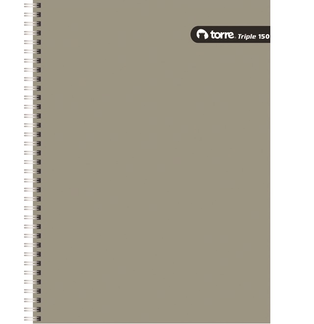 Cuaderno Triple Torre 3 Liso 7mm 150 Hjs